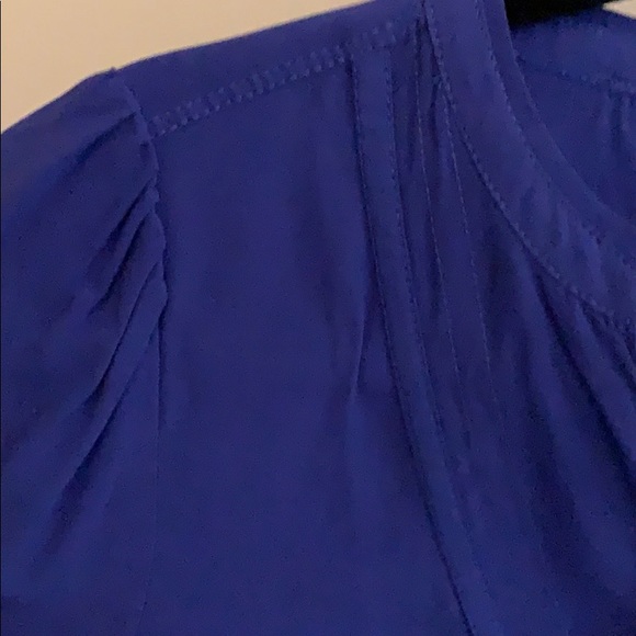 Royal blue LOFT long sleeve blouse. - Picture 4 of 6